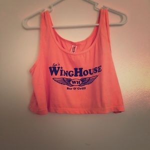 Winghouse orange crop top old logo